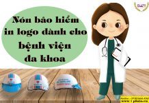 Nón bảo hiểm in logo dành cho bệnh viện
