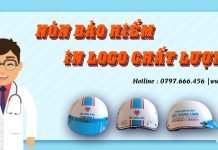 Nón bảo hiểm in logo quảng cáo chất lượng