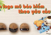 In logo mũ bảo hiểm theo yêu cầu cho doanh nghiệp