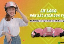 In logo lên nón bảo hiểm quà tặng, vừa tri ân vừa quảng cáo