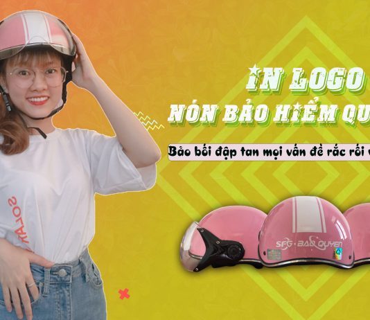 In logo lên nón bảo hiểm quà tặng, vừa tri ân vừa quảng cáo