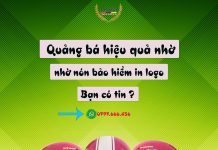 Quảng cáo nhờ nón bảo hiểm in logo
