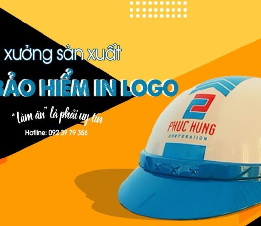 Mũ bảo hiểm in logo quảng cáo uy tín cho doanh nghiệp