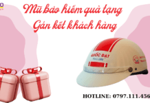 Quảng cáo bằng mũ bảo hiểm in logo- Doanh số tăng đột biến Mũ Bảo Hiểm Quà Tặng