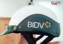 Mũ bảo hiểm in logo Ngân hàng và Chứng khoán giao hàng tận nơi Mũ Bảo Hiểm In Logo Ngân Hàng