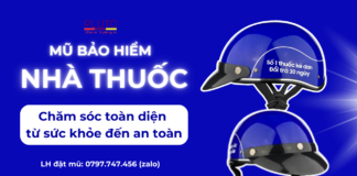 Đặt In Mũ Bảo Hiểm Nhà Thuốc – Quà Tặng Khai Trương Cho Khách Hàng mũ bảo hiểm nhà thuốc
