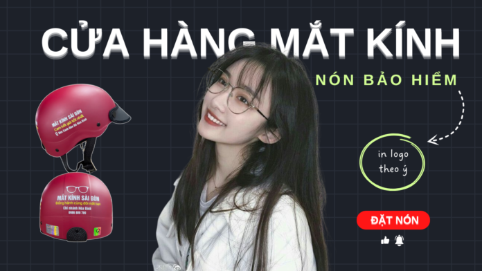 Mũ Bảo Hiểm In Logo Cửa Hàng Mắt Kính Mũ Bảo Hiểm In Logo Cửa Hàng Mắt Kính