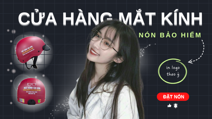 Mũ Bảo Hiểm In Logo Cửa Hàng Mắt Kính Mũ Bảo Hiểm In Logo Cửa Hàng Mắt Kính